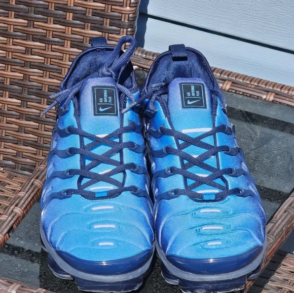 Nike Air Vapormax Plus Obsidian/Obsidian-Photo Blue (924453 401) Size 11 - Picture 5 of 9
